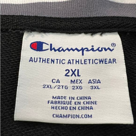 Champion Men's Gamecock Sweatshirt Jacket in Black Partial Snap Front Size 2XL - Picture 4 of 6